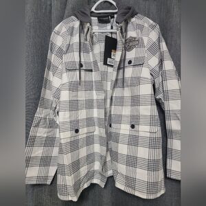 Womens Harley Davidson Hooded Flannel 2W/2X NWT